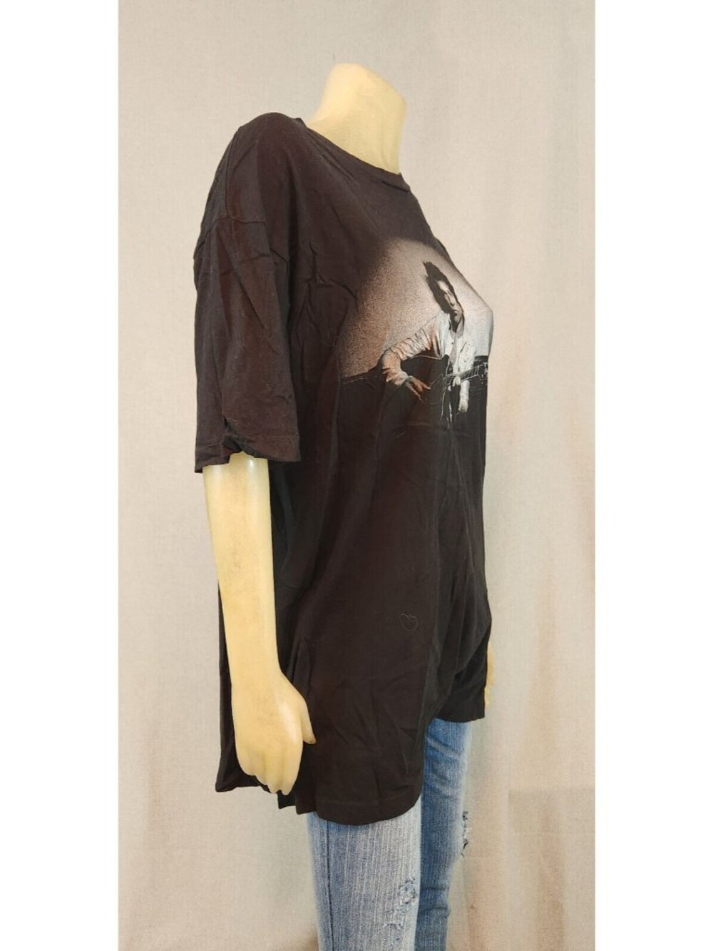 Concert Band Bon Jovi Backstage XXI Black T Shirt Blouse Top Womens USED XLARGE - Picture 5 of 6